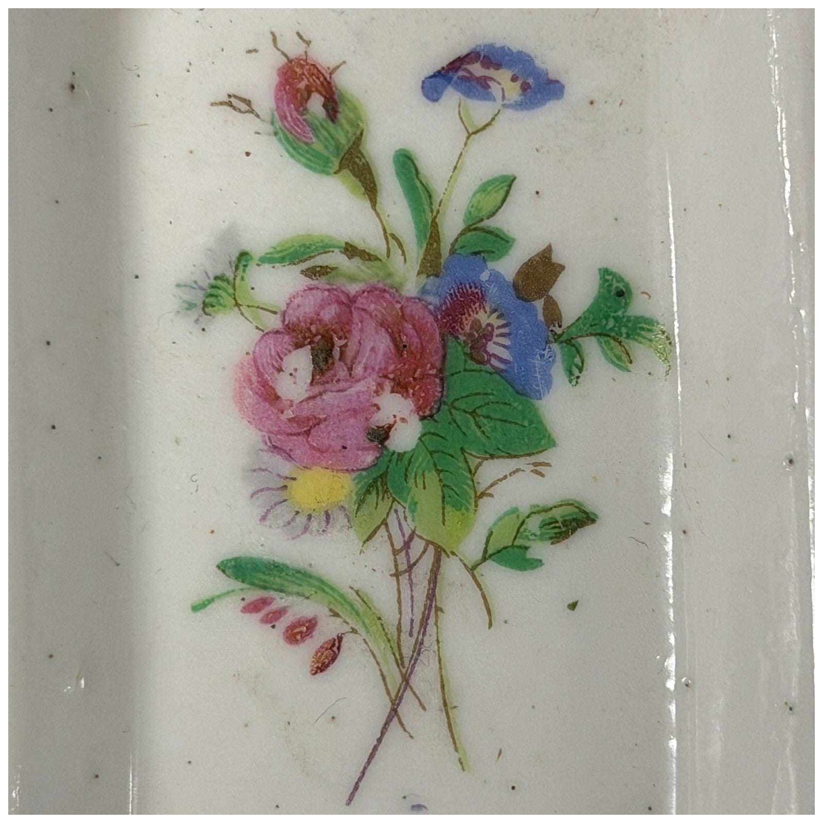Vintage Made in Japan Porcelain Trinket Dish Floral Bouquet Design