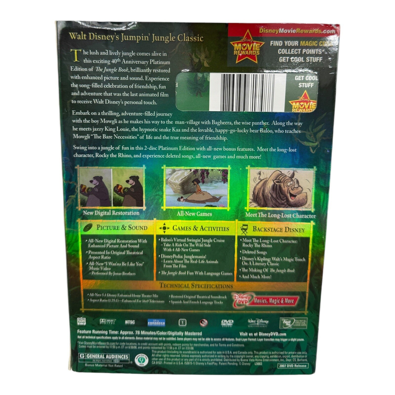 The Jungle Book - 40th Anniversary Platinum Edition (DVD 2 Disc Set)