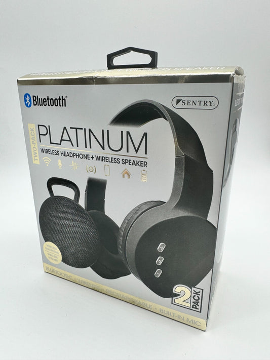 Sentry Platinum Wireless Headphones & Speaker Combo – 2 Pack Combo