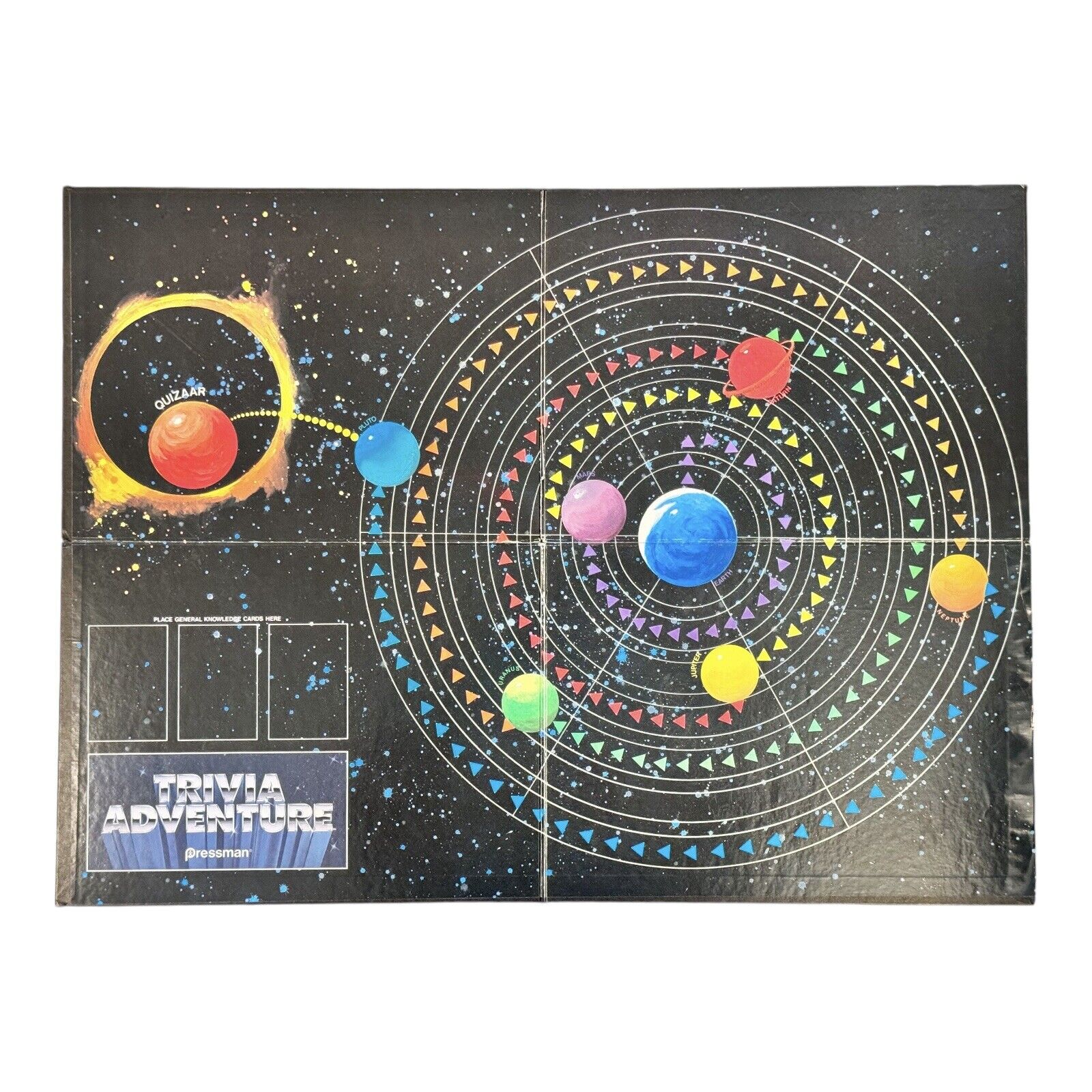 Trivia Adventure Board Game Pressman 1983 – Vintage Space Theme Quiz Game