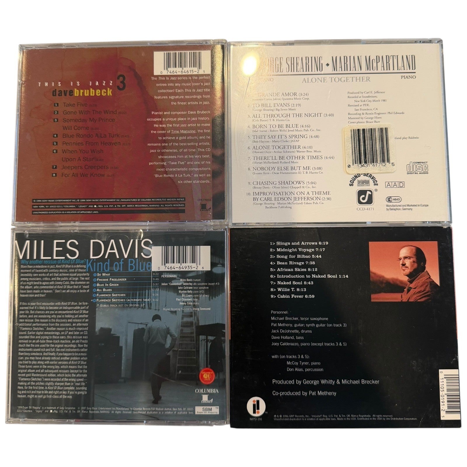 Jazz 23 CD Lot Miles Davis Kind of Blue Louis Armstrong Billie Holiday Brubeck