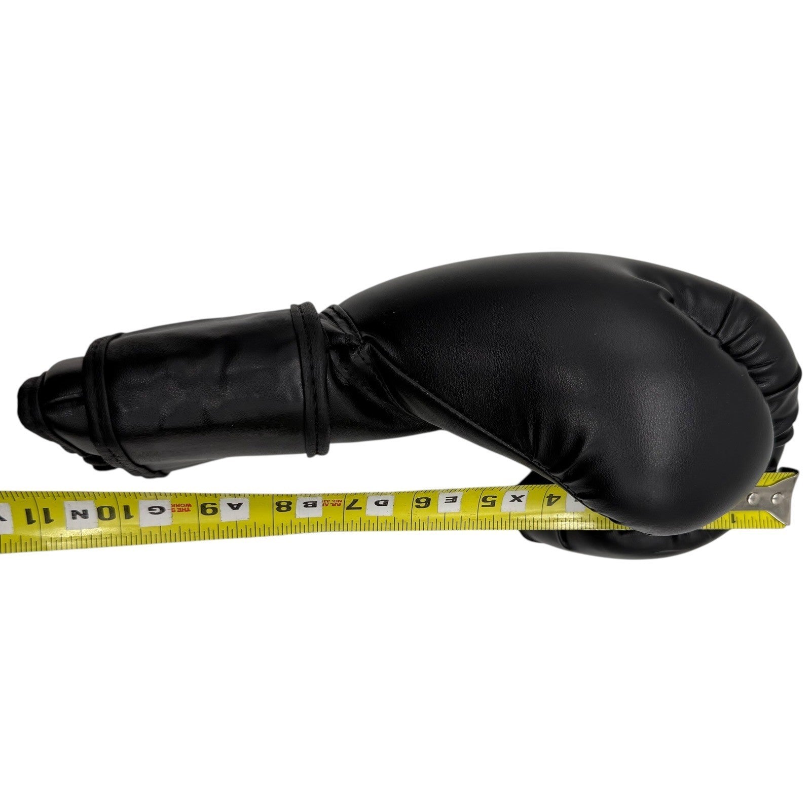 Black 12-oz Boxing Gloves Training Sparring Heavy Bag Hook and Loop Closure