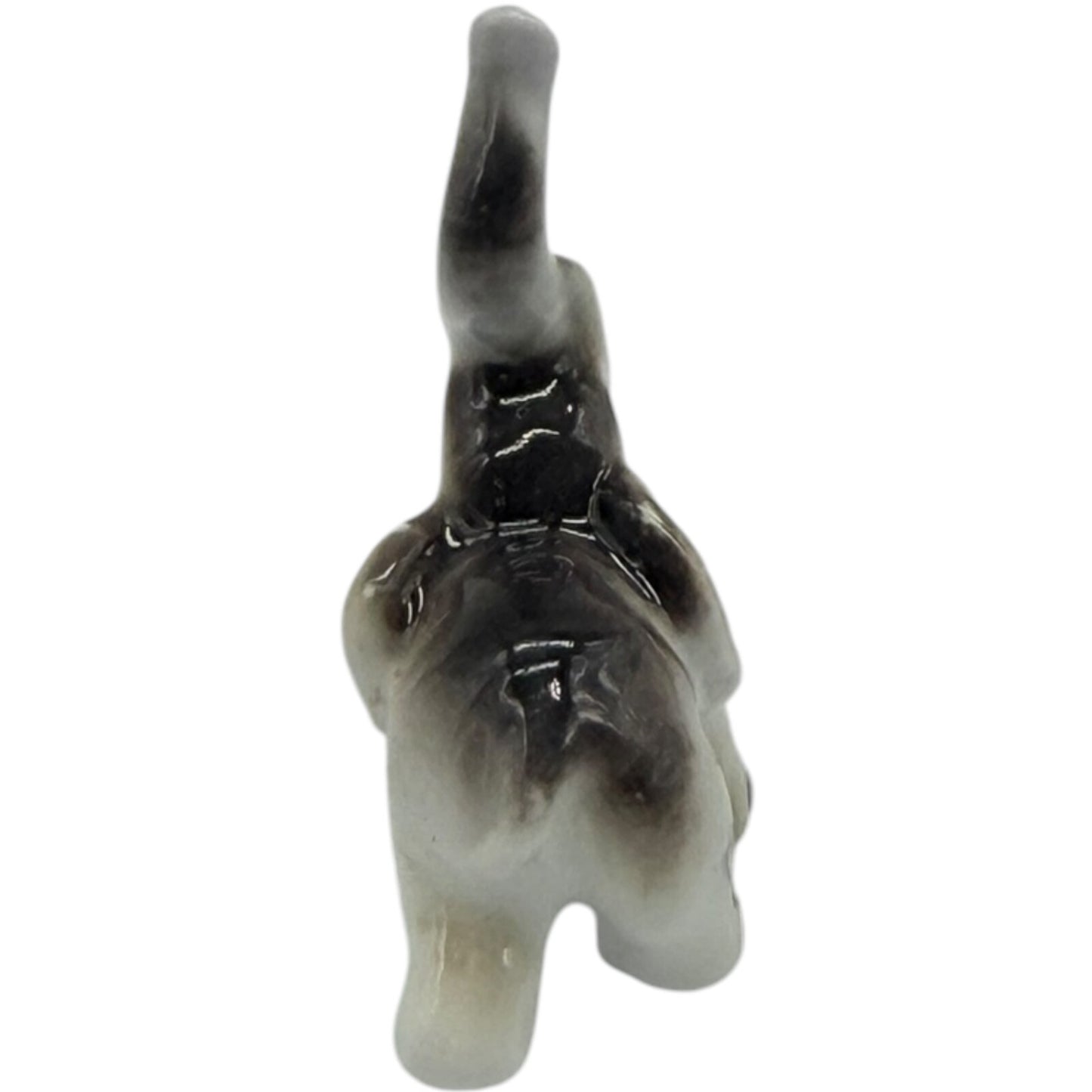 Vintage Rare Japanese Ceramic Miniature Elephant Figurines - Parent & Child