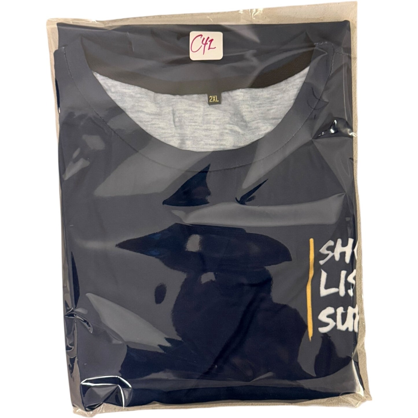 Graphic Shirt "Show Up, Listen, Support" Navy 2XL T-Shirt