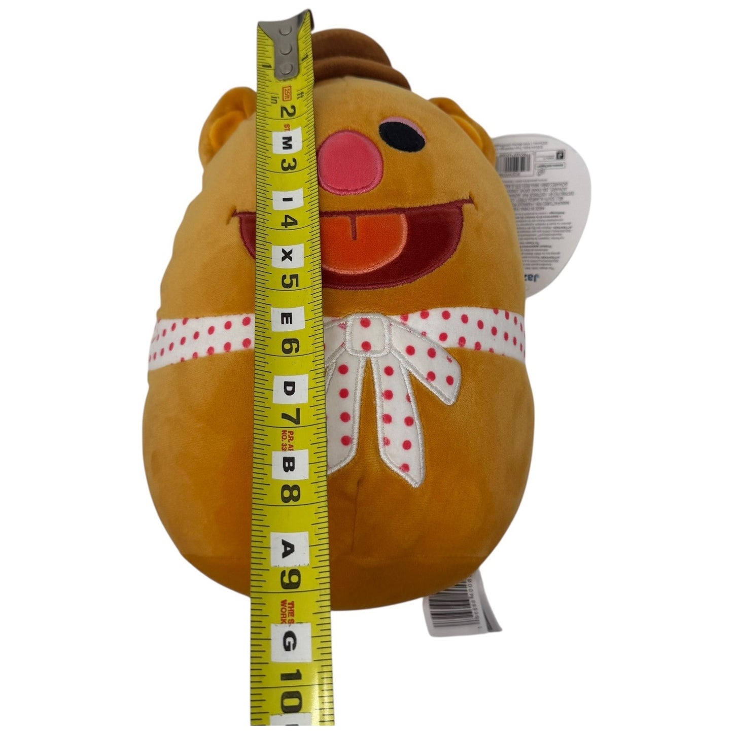 Disney Muppets Fozzie Bear Squishmallows Plush Brown Hat Polka Dot Bow