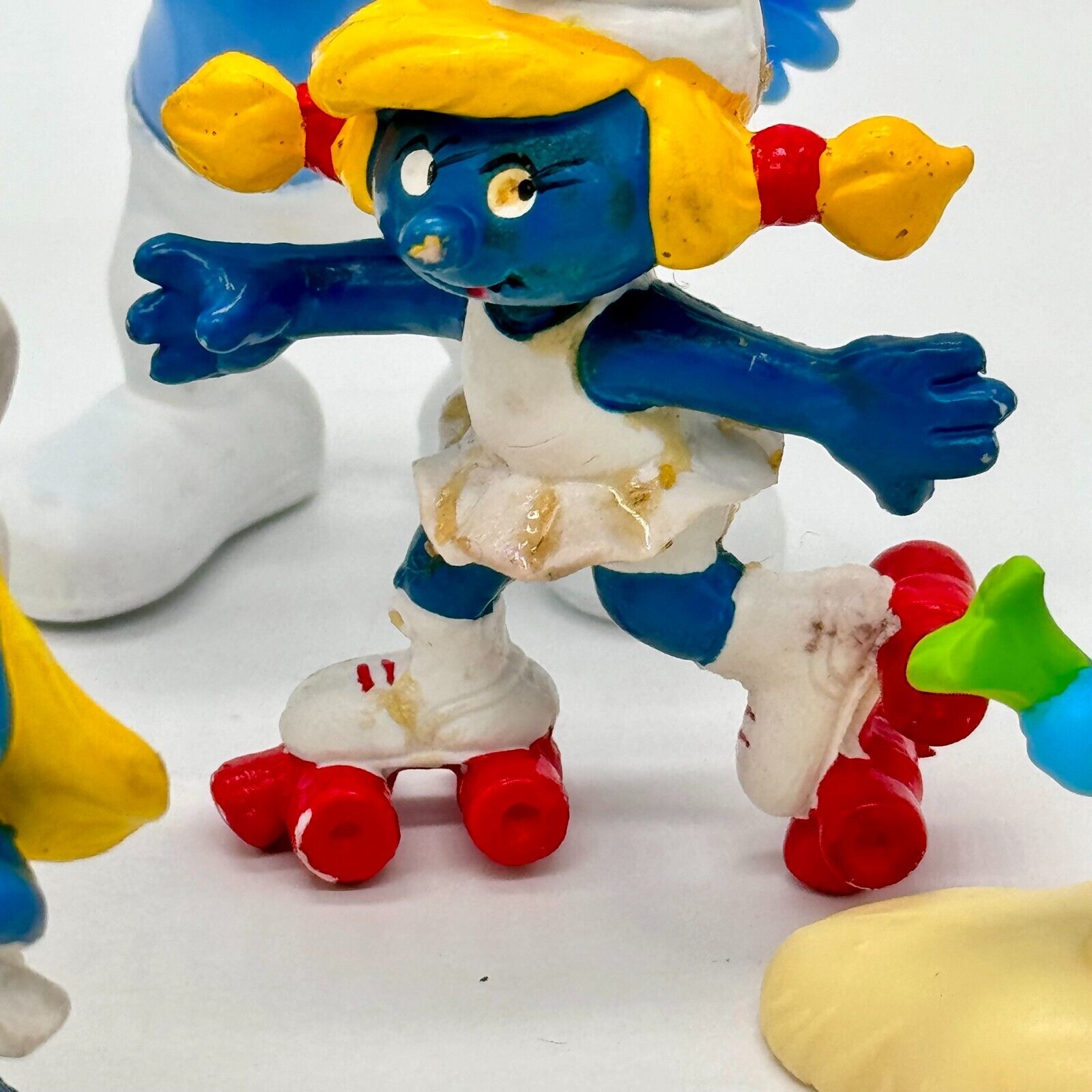 Lot of 8 Vintage Smurfs Figures – Schleich 1970s 1980s Smurfette & Others