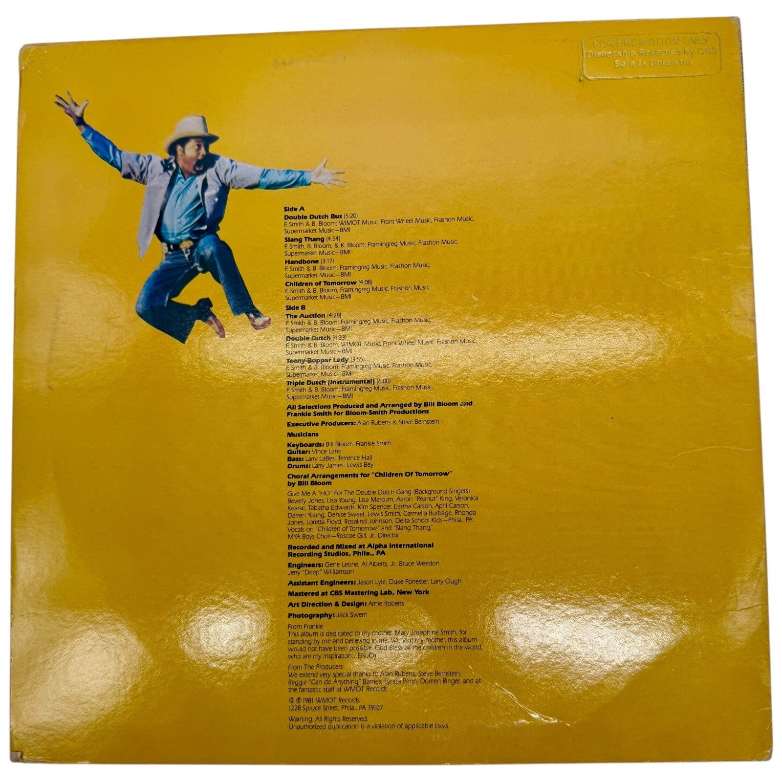 Frankie Smith Children Of Tomorrow LP Vinyl Record 1981 WMOT Records