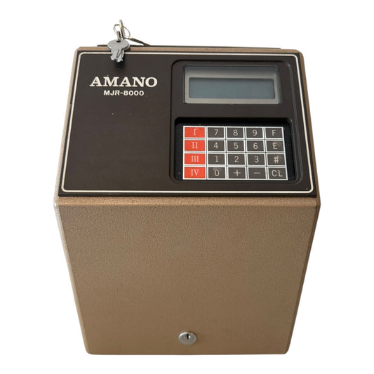 Amano MJR-8000 Computerized Standalone Employee Time Clock + Keys (Used)