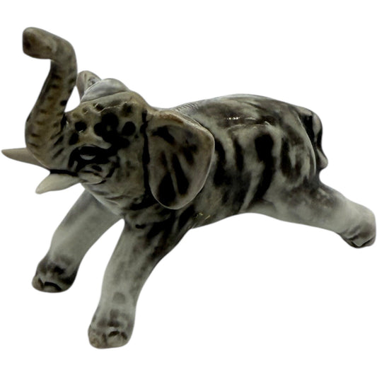 Vintage Elephant Figurine Kyoto Japan Ceramic Animal Statue Decor Collectible