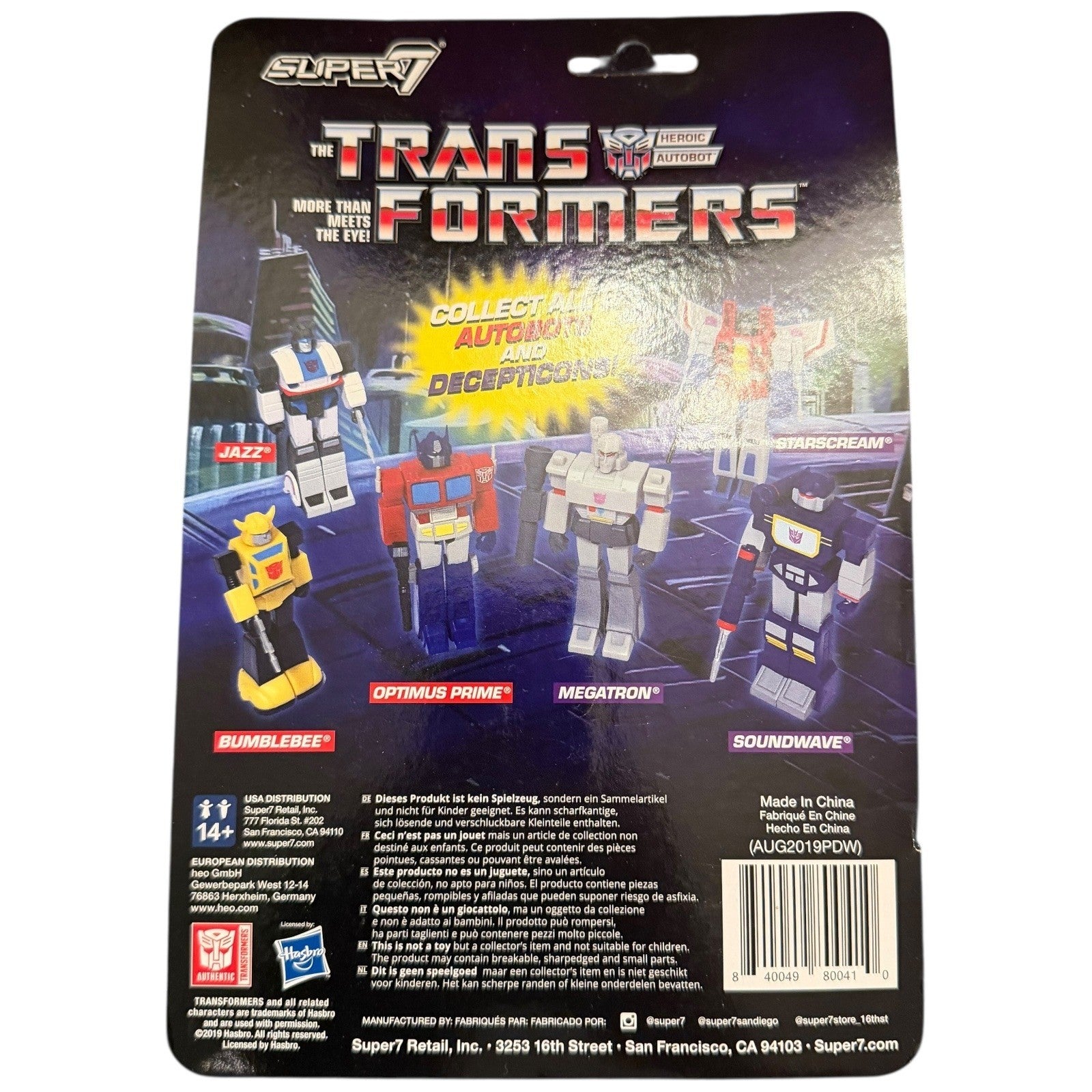 Transformers Reaction Figures Autobot Jazz Action Figure New In Box
