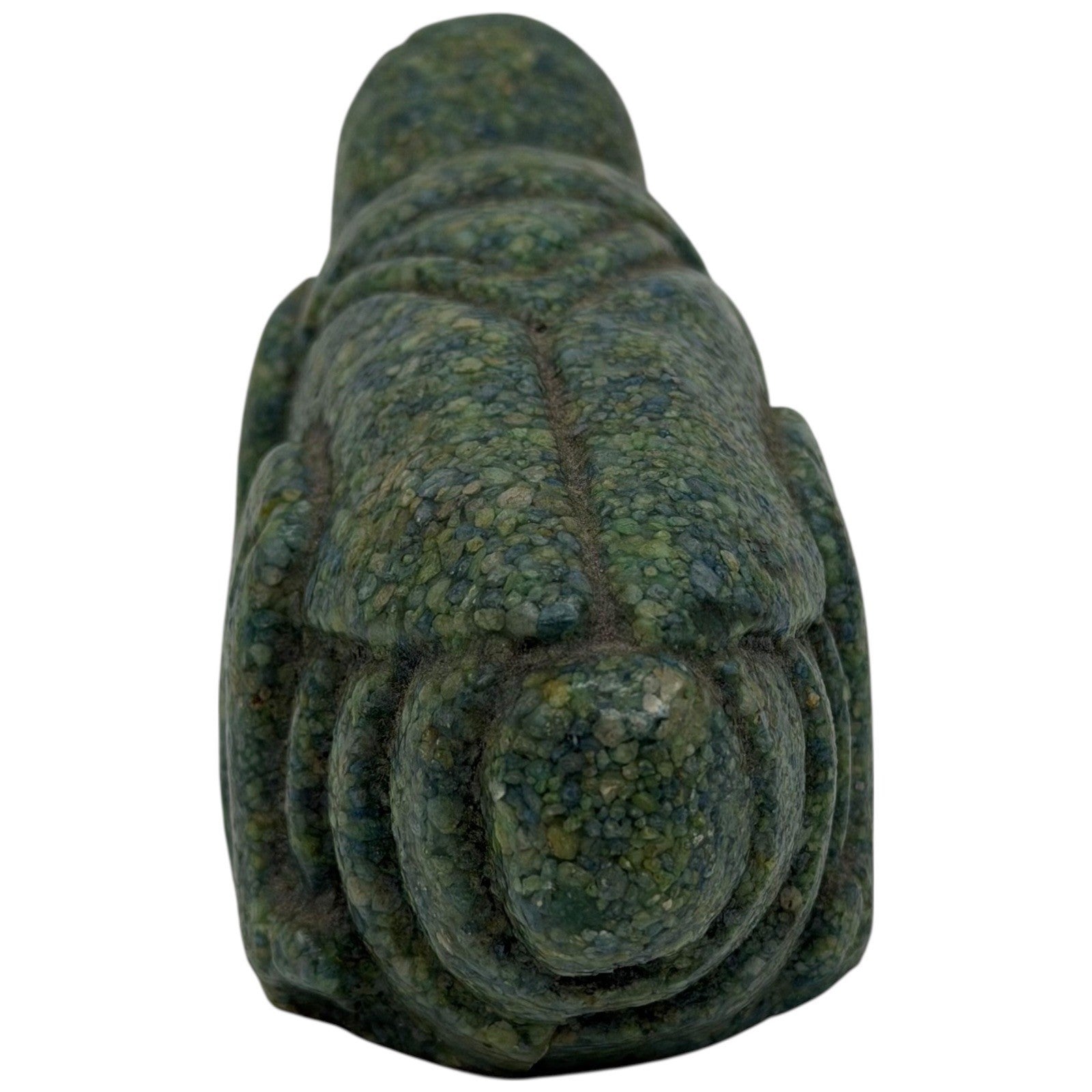 Stone Carving Animal Figurine Green Grasshopper Sculpture Desk Shelf Decor