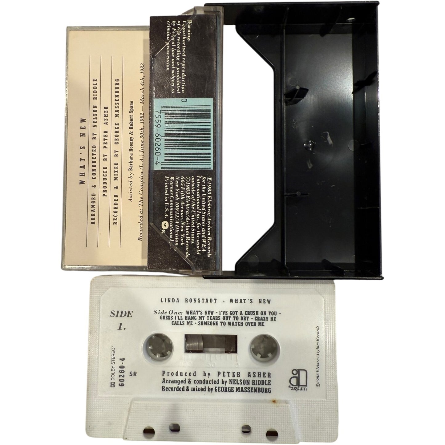 Lot of 2 Linda Ronstadt Cassette Tapes - "What’s New" & "Lush Life" - Used
