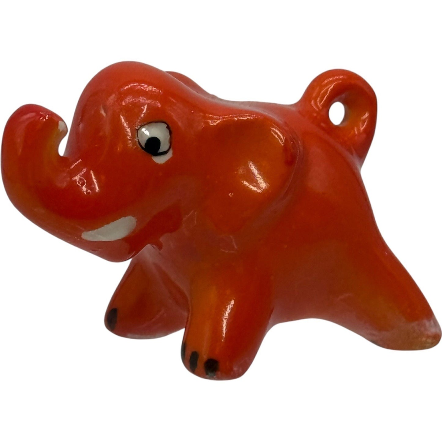 Vintage Rare Orange Goebel Mini Elephant Figurine
