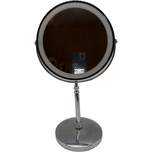 Large Lighted Makeup Mirror 8" Rechargeable 1X 10X Double Sided Vanity Mirror