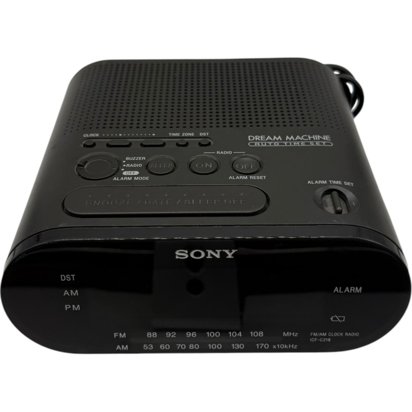 Sony Dream Machine ICF-C218 AM/FM Radio Alarm Clock – Black Vintage Digital