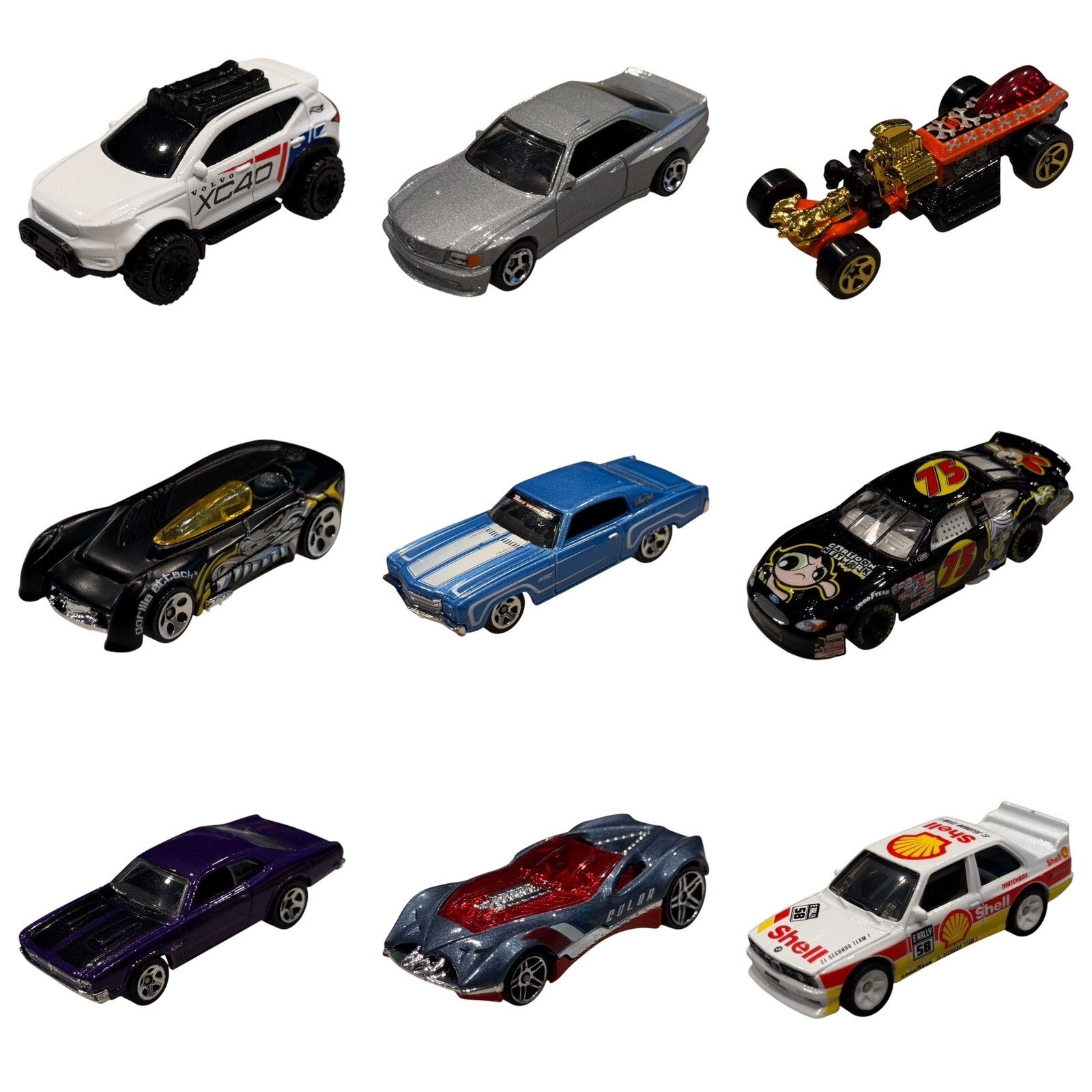 18 Loose Diecast Cars Hot Wheels Matchbox Lot Vintage & Modern Mixed Collection