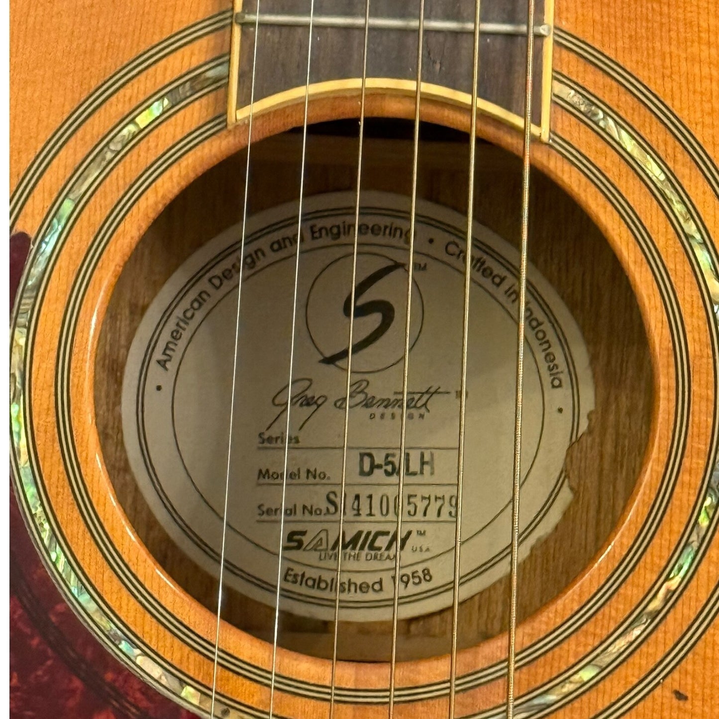 Samick Greg Bennett D5 Left-Handed Acoustic and Guitar Case