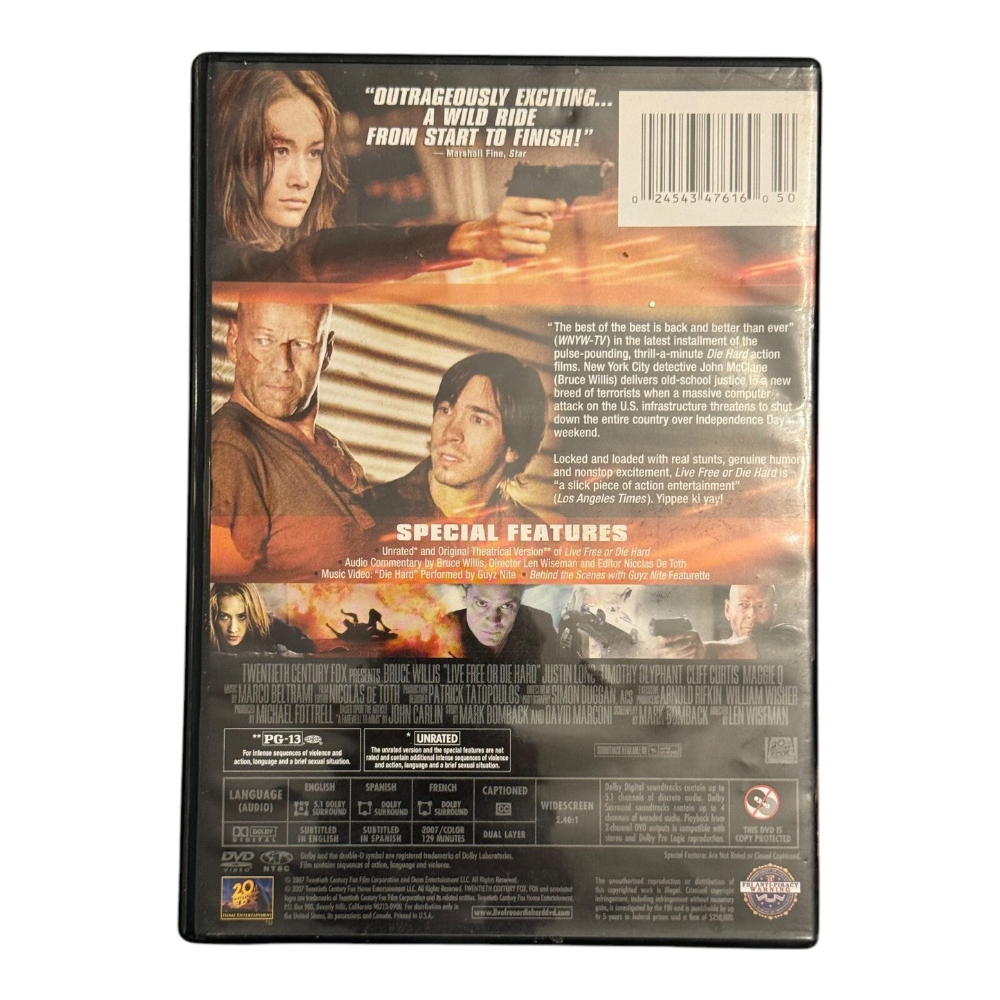 Bruce Willis Movie Night 4 DVD Set - Action, Thriller, Comedy Classics!