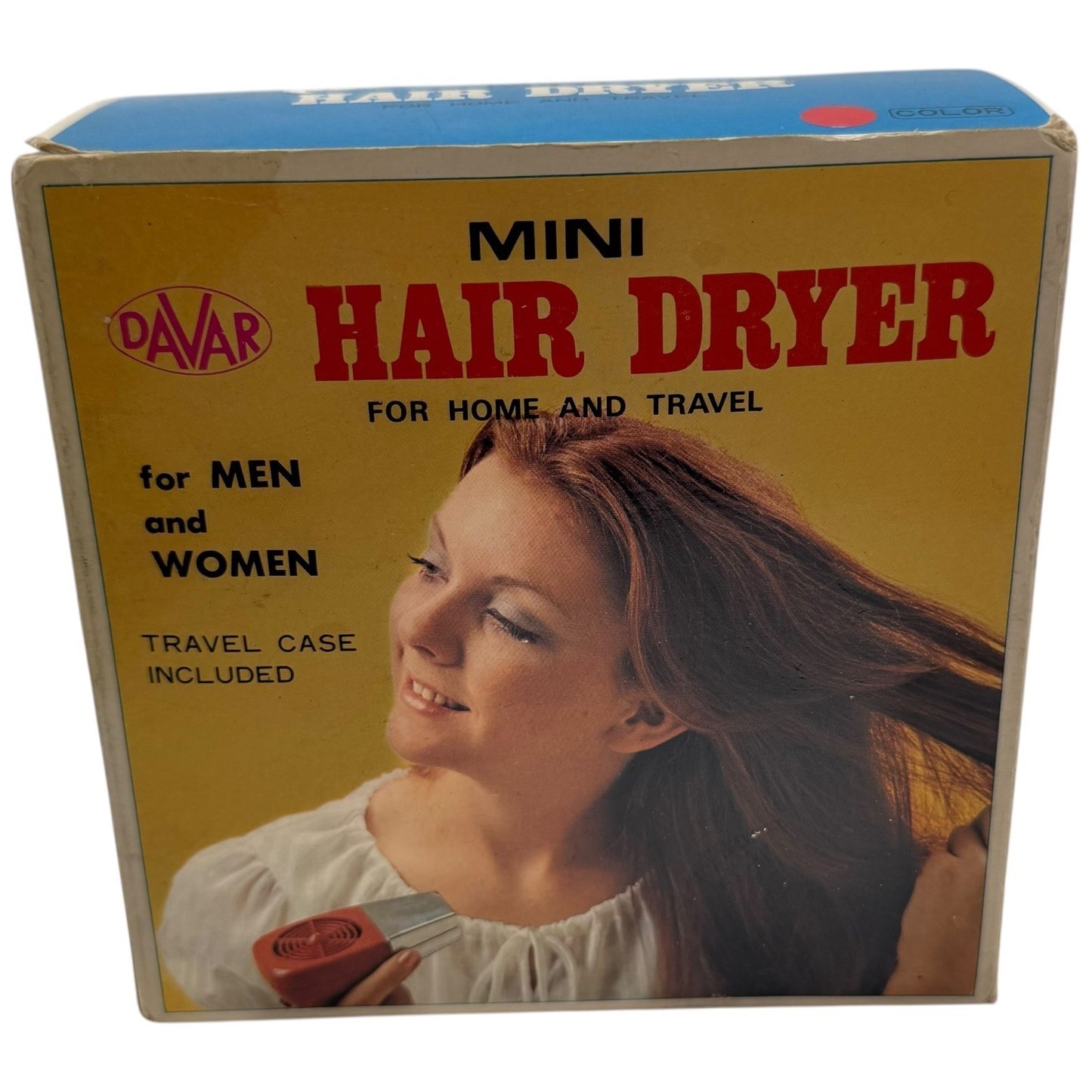 Davar Mini Hair Dryer Model 1345 For Home Travel Compact Lightweight Heated