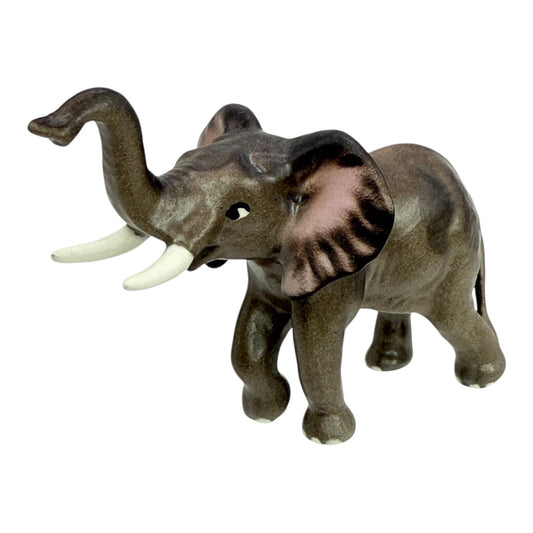 Vintage Ceramic Elephant Figurine Animal Statue Decor Collectible 3 Inches