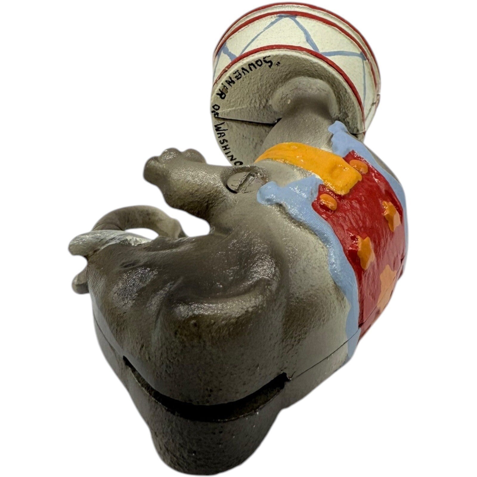 Vintage Iron Souvenir Elephant Coin Bank Cast Iron Circus Animal Washington DC