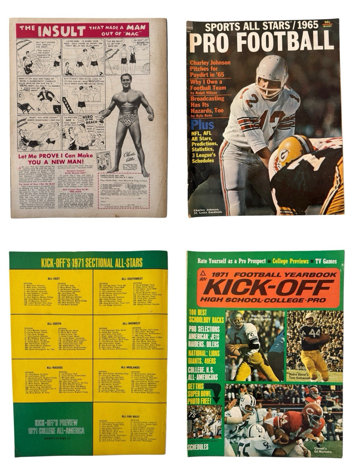 Vintage Sports Magazines Lot 1964–2004 Sports Illustrated College Kickoff 31pcs