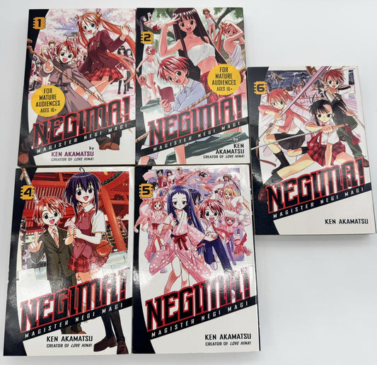 Negima! Manga Volumes 1 2 4 5 6 - Del Rey - Ken Akamatsu Lot Set