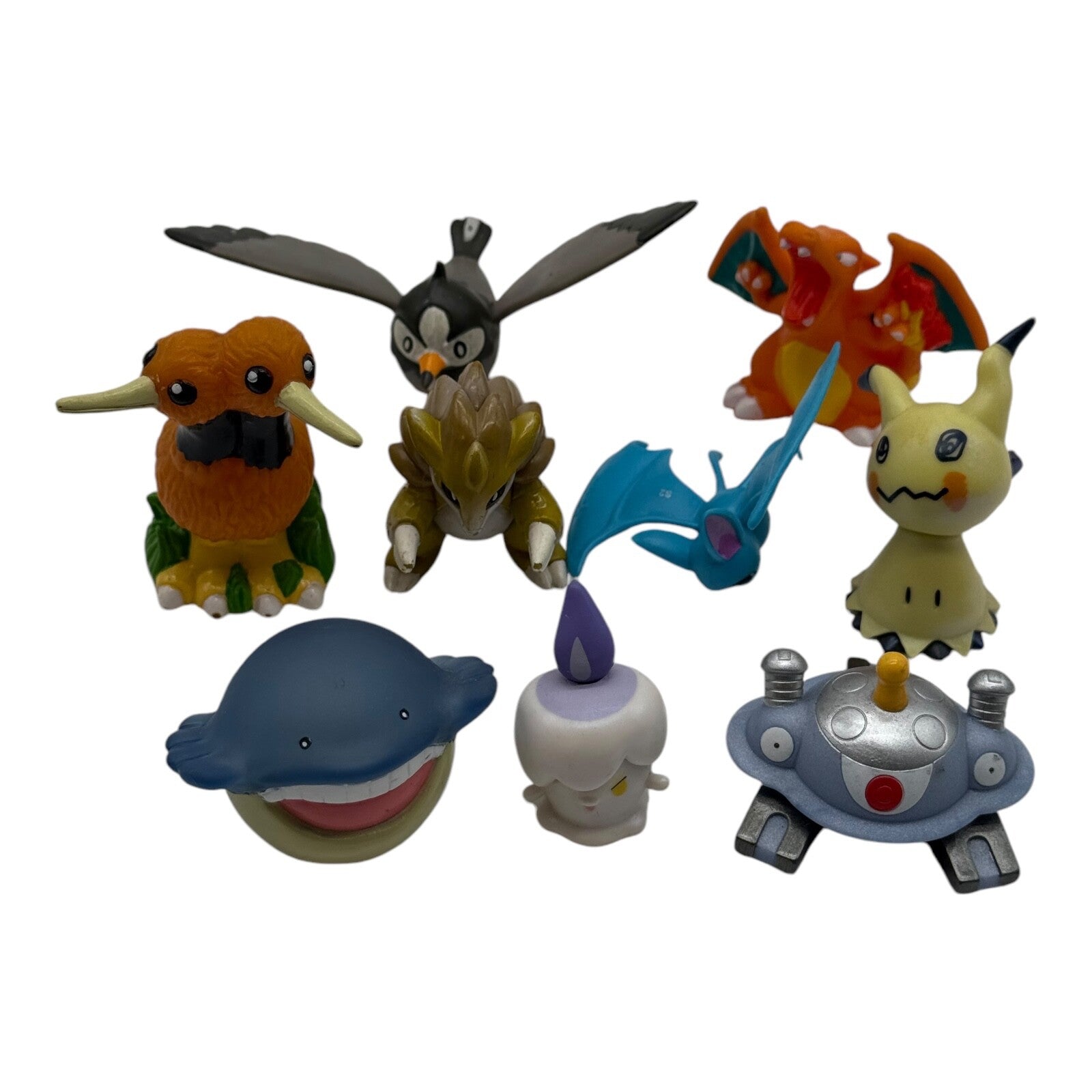 Pokemon Figure Lot of 9 Bandai WCT Charizard Mimikyu Wailmer Magnezone 1998-2020