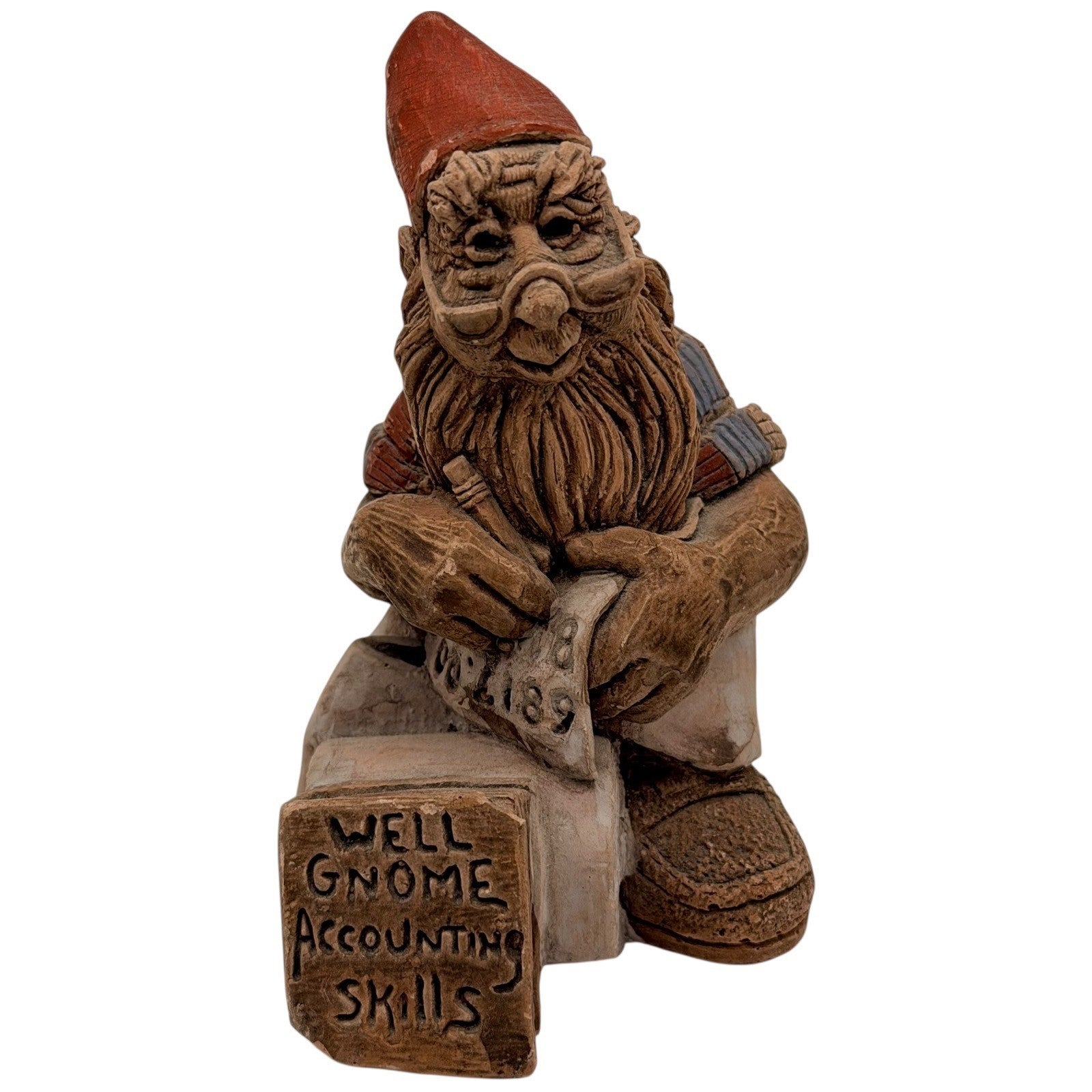 Tom Clark Cairn Studios Well Gnome Accounting Skills Figurine 1189 CPA Gift