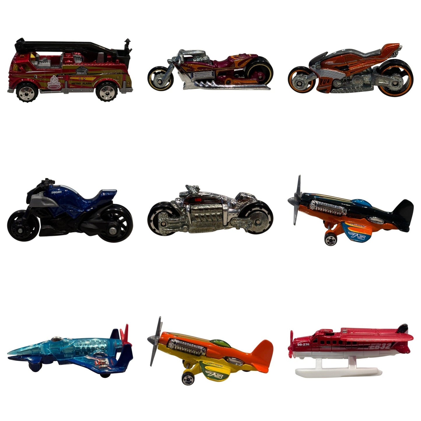 18 Loose Diecast Car Plane Bike Lot - Hot Wheels Matchbox Collection VTG Modern