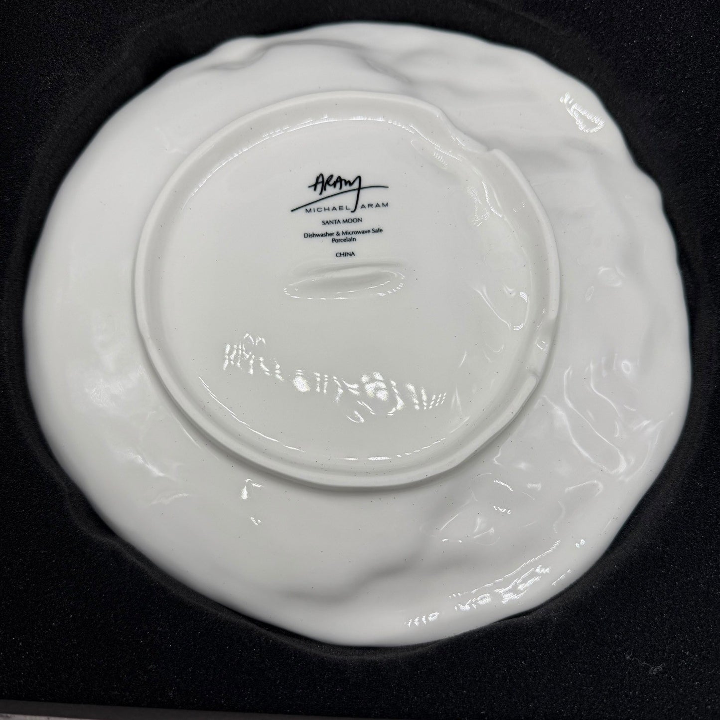 Michael Aram Santa Moon Porcelain Plate Dishwasher Microwave Safe Gift Boxed