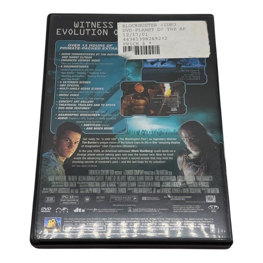 Planet Of The Apes 3-disc DVD, 2001 Widescreen Special Edition
