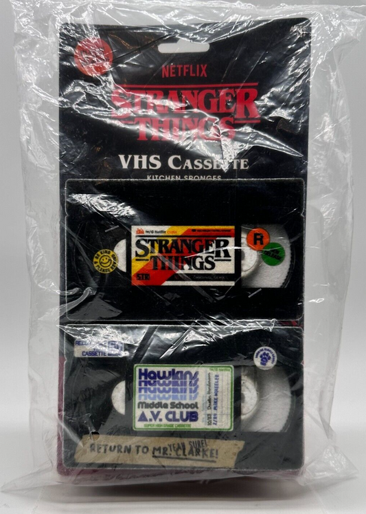 Netflix  Stranger Things VHS Cassette Kitchen Sponges 2pcs VHS