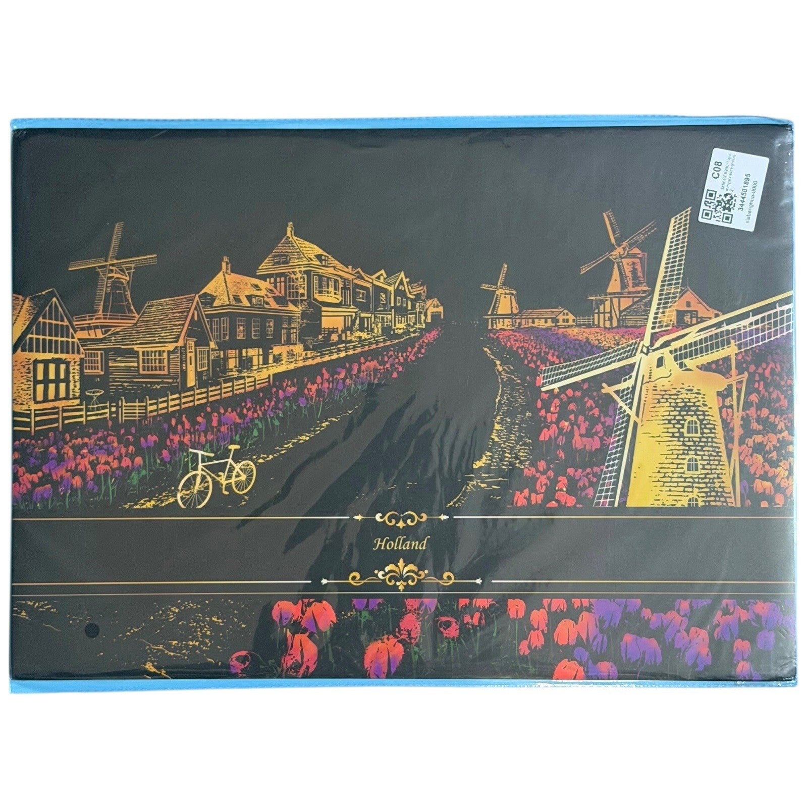 Lot of 14 Scratch Art Boards Colorful City Night View – Mixed Set No Stylus