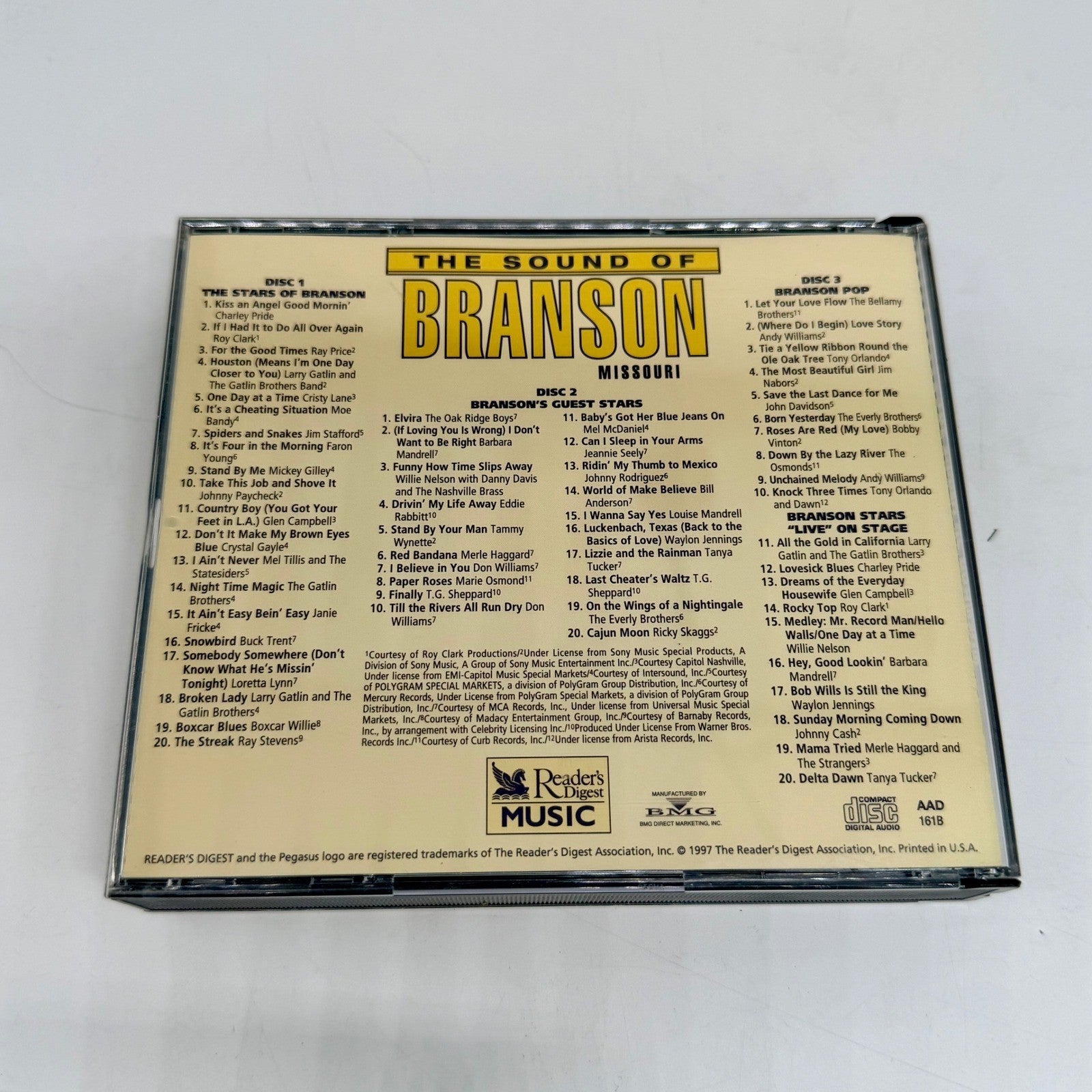 The Sound of Branson Missouri 3 CD Set Readers Digest Music 1997 Country Hits