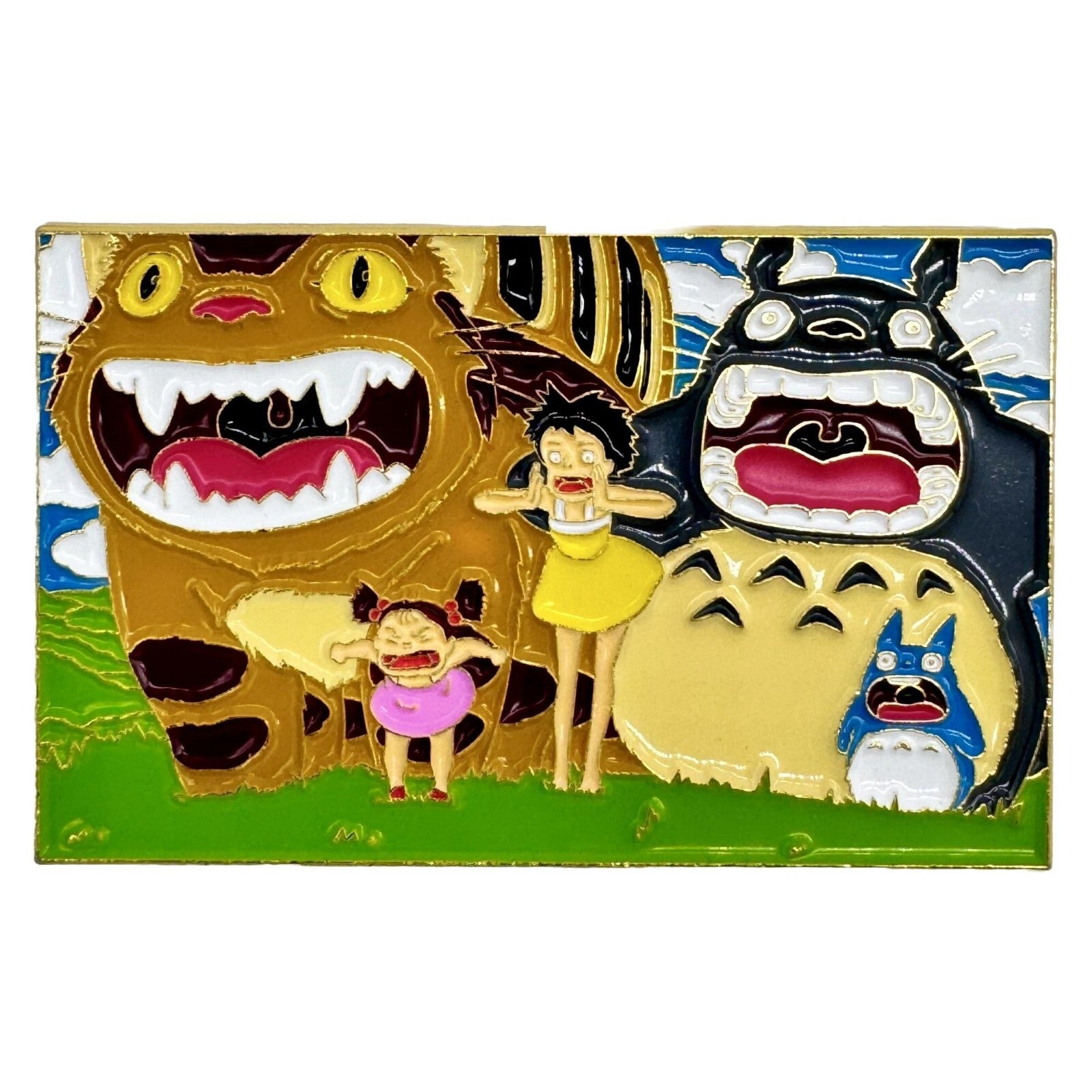 Totoro Anime Characters Shout for Joy! Enamel Pin