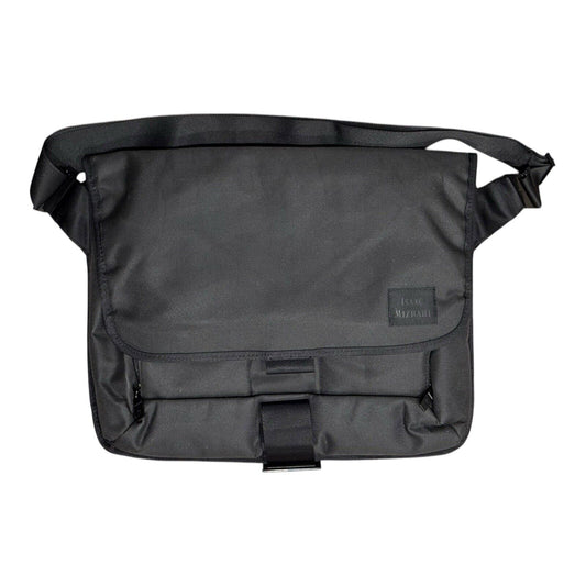 Isaac Mizrahi Messenger Bag - Black Laptop Work School - Green Inside