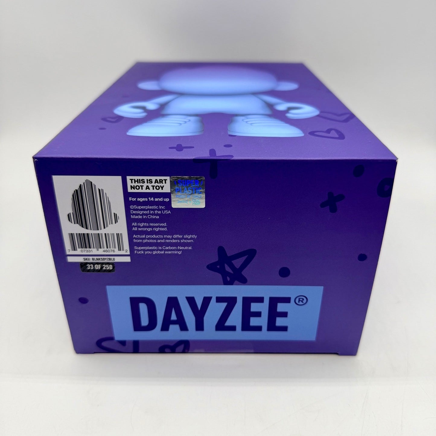 Superplastic Dayzee Blanky Blue Designer Art Toy Limited Edition 33 of 250 NIB
