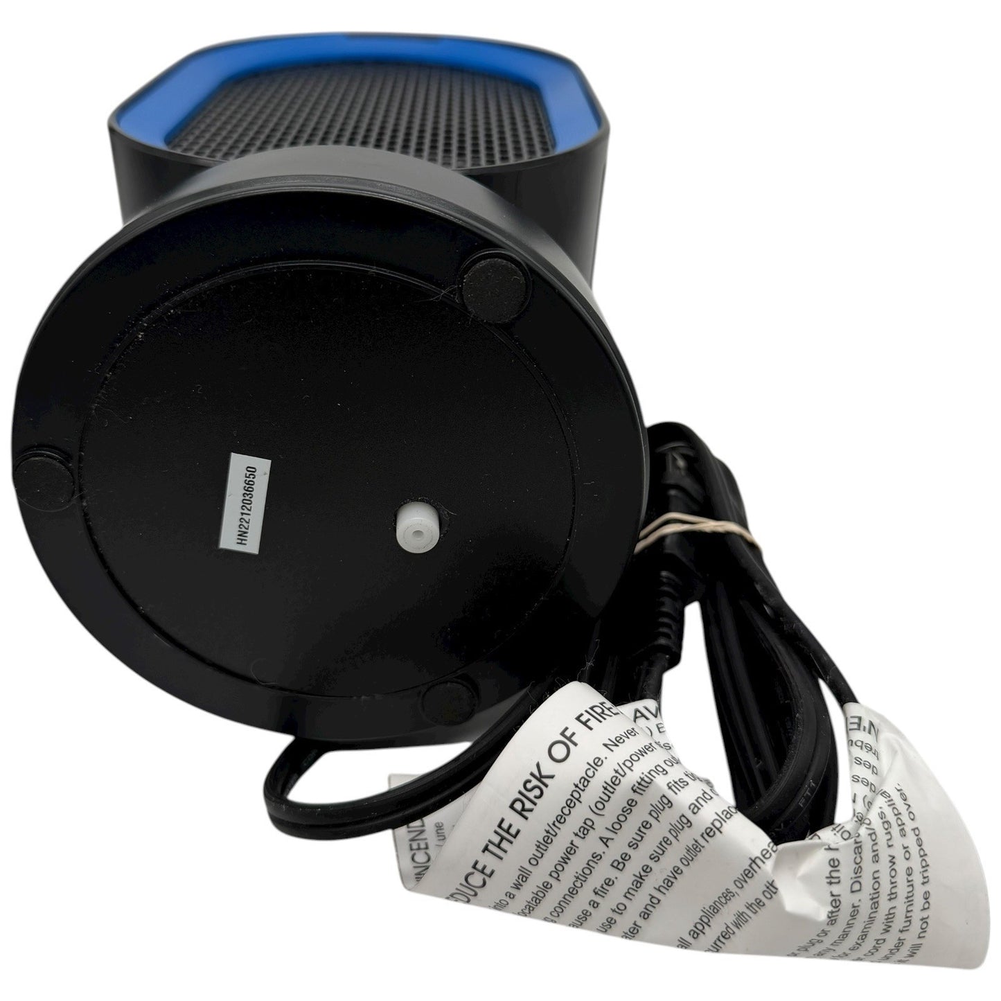Compact Electric Portable Heater Personal Space Heater Fan Blue Trim