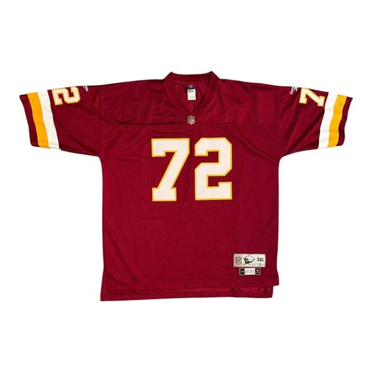 Dexter Manley Washington Redskins #72 Jersey Reebok Throwbacks 1986 Mens 2XL Red
