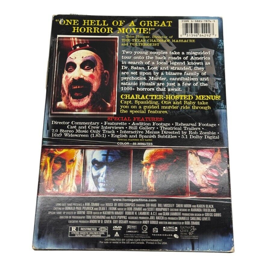 House of 1000 Corpses (DVD, 2003) | Tri-Fold Case | RARE Find