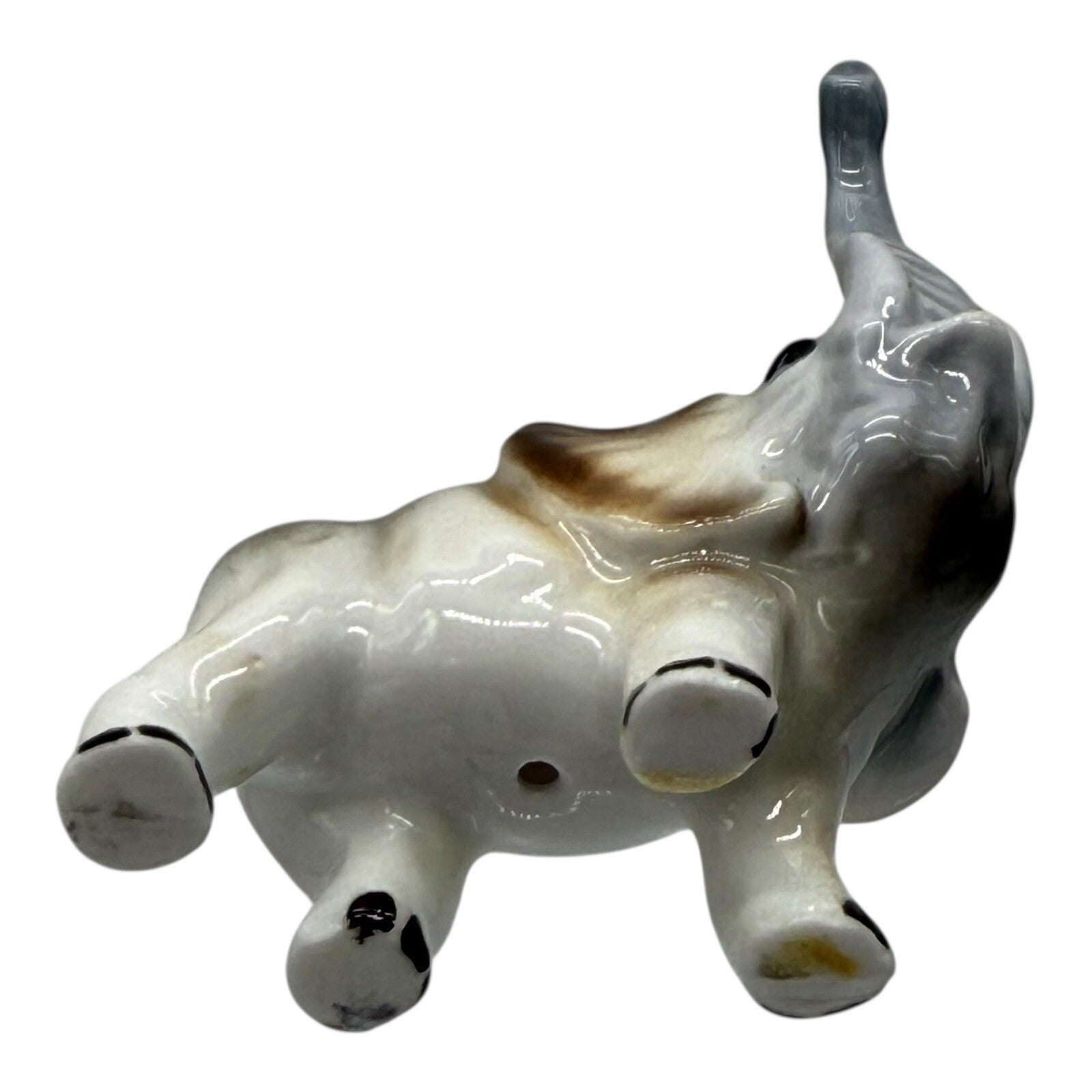 Elephant Figurine Trunk Up Ceramic Animal Statue Decor Collectible Gift