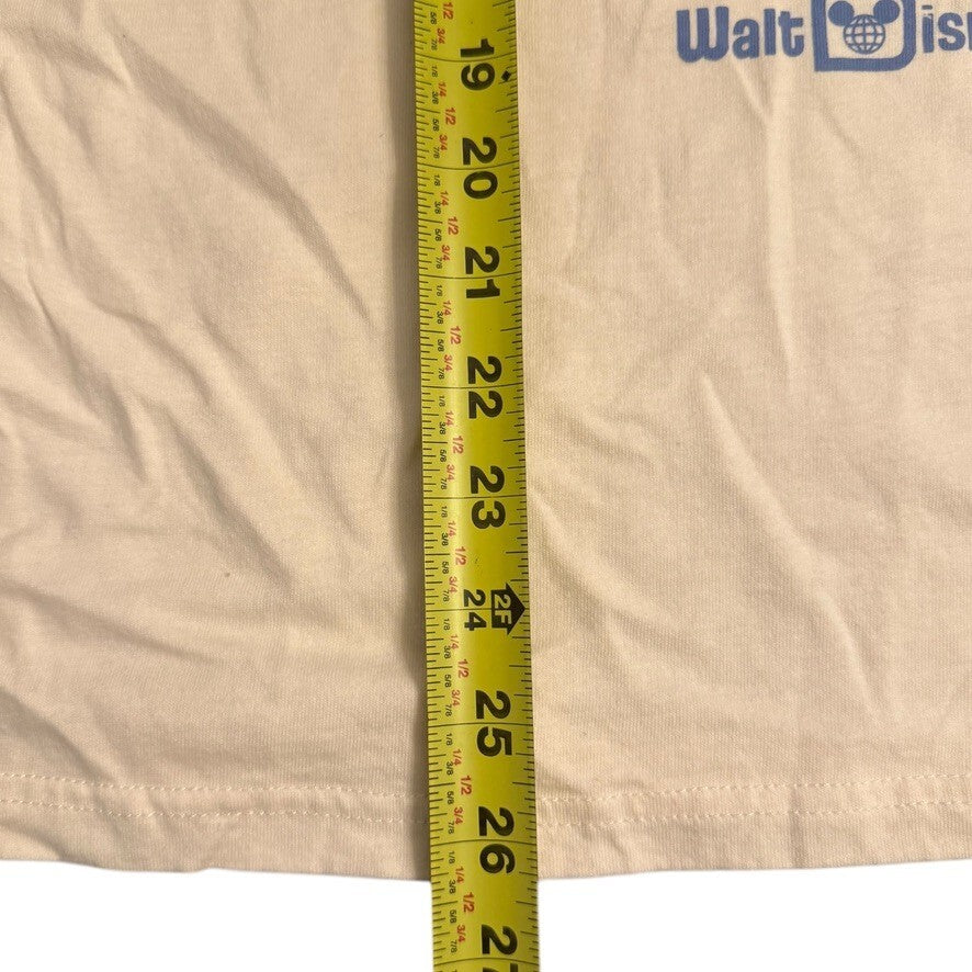2022 Disney Parks Walt Disney World Mickey Beige Ringer Tshirt Adult Medium