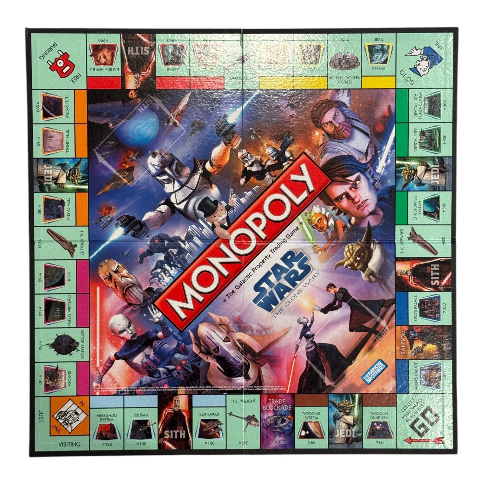 Monopoly Star Wars The Clone Wars Board Game Parker Brothers 2008 Complete