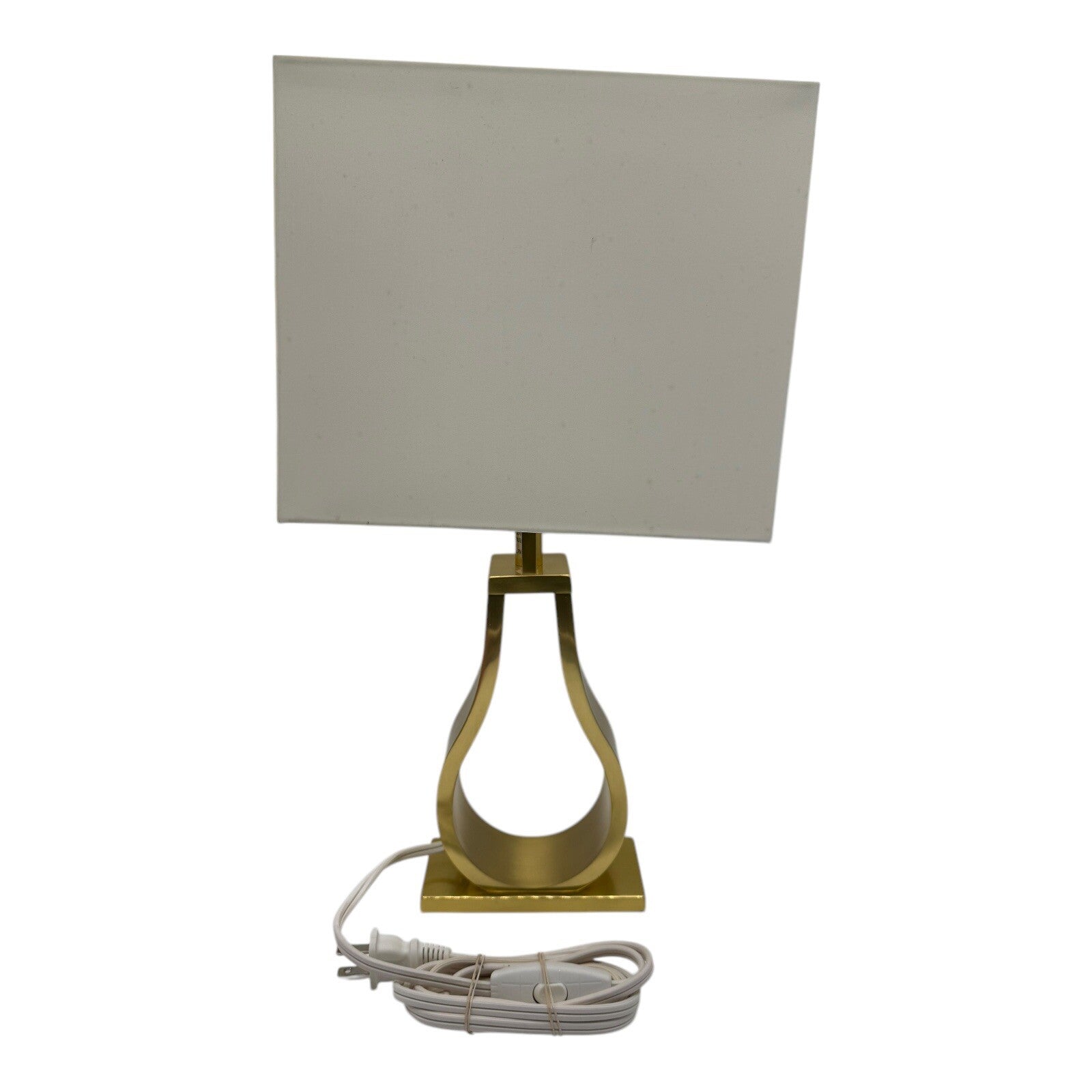 IKEA Klabb B1721F Gold Table Lamp Modern Aluminum 17” Used With Light Shade