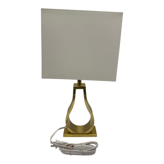 IKEA Klabb B1721F Gold Table Lamp Modern Aluminum 17” Used With Light Shade