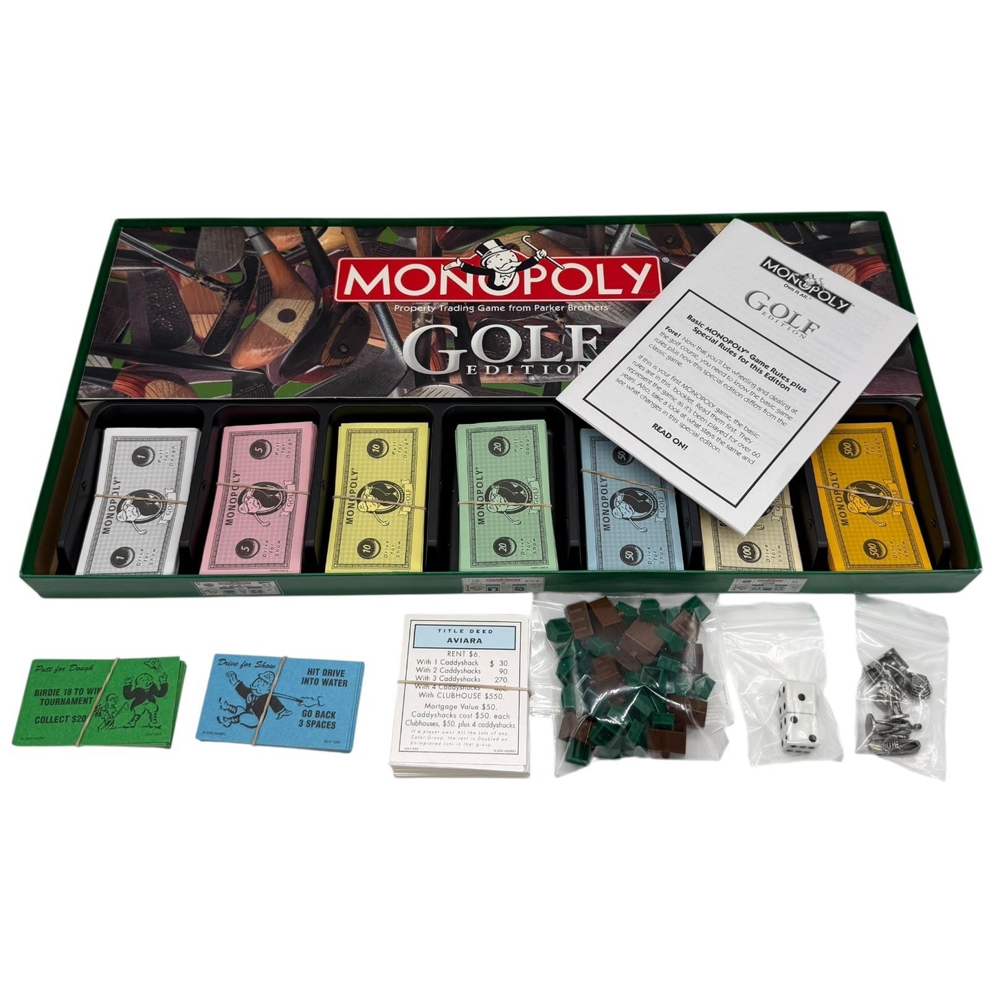 Monopoly Golf Edition Board Game Parker Brothers USAopoly Complete Pebble Beach