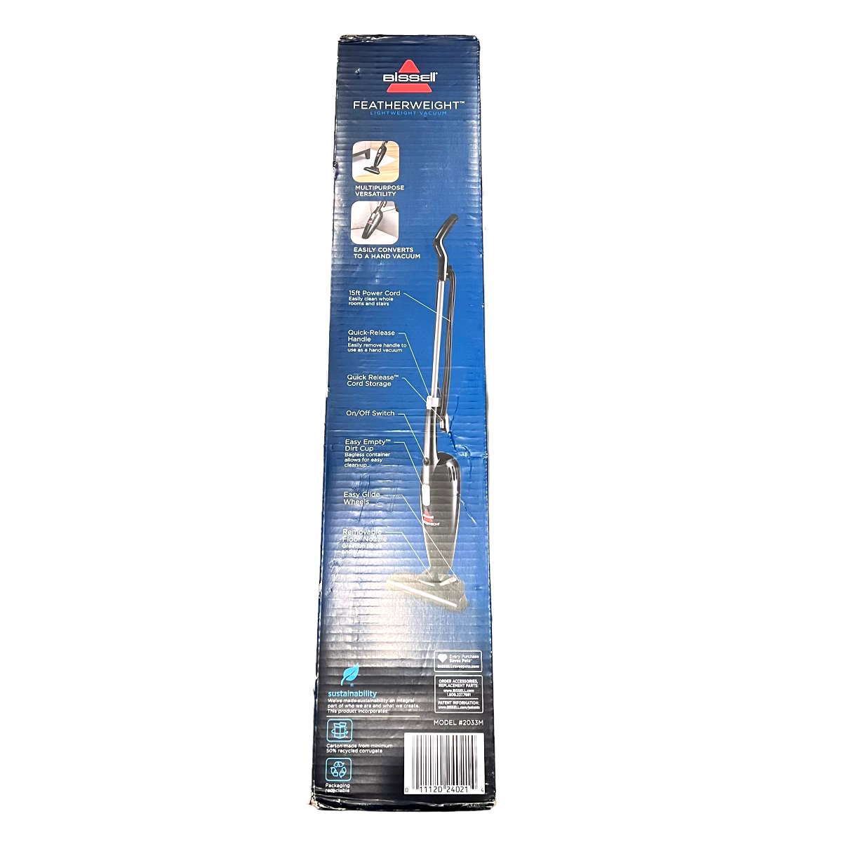 BISSELL 2033M Black Featherweight Stick Bagless Vacuum Cleaner