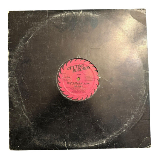 Sa-Fire Don't Break My Heart Single 12" Vinyl Record