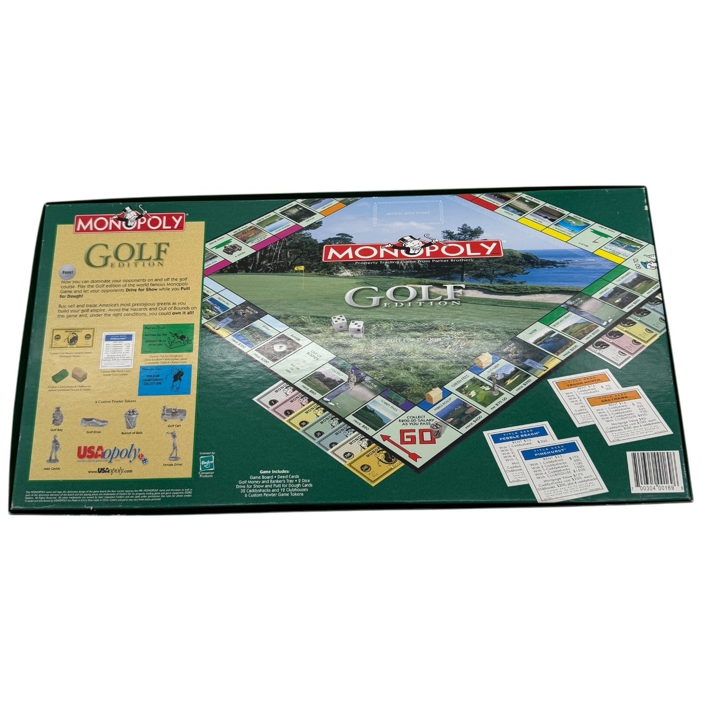 Monopoly Golf Edition Board Game Parker Brothers USAopoly Complete Pebble Beach